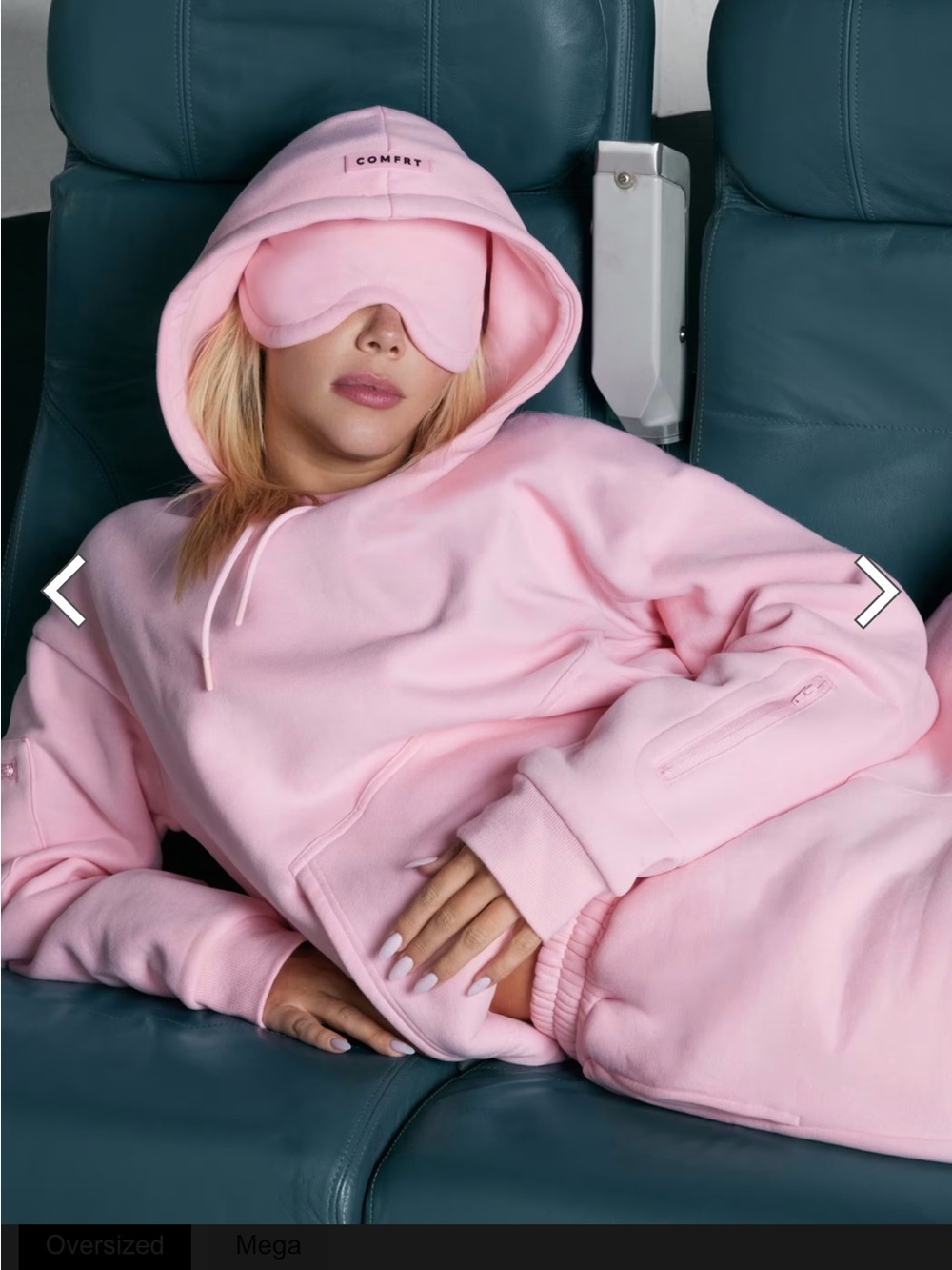 Comfrt Airplane Mode Travel Hoodie W/ Pants In Shade Petal